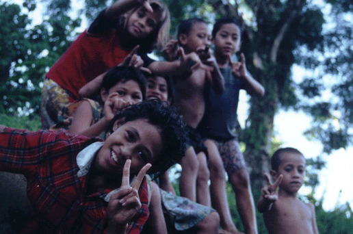 ポリネシア・サモアの子供たち